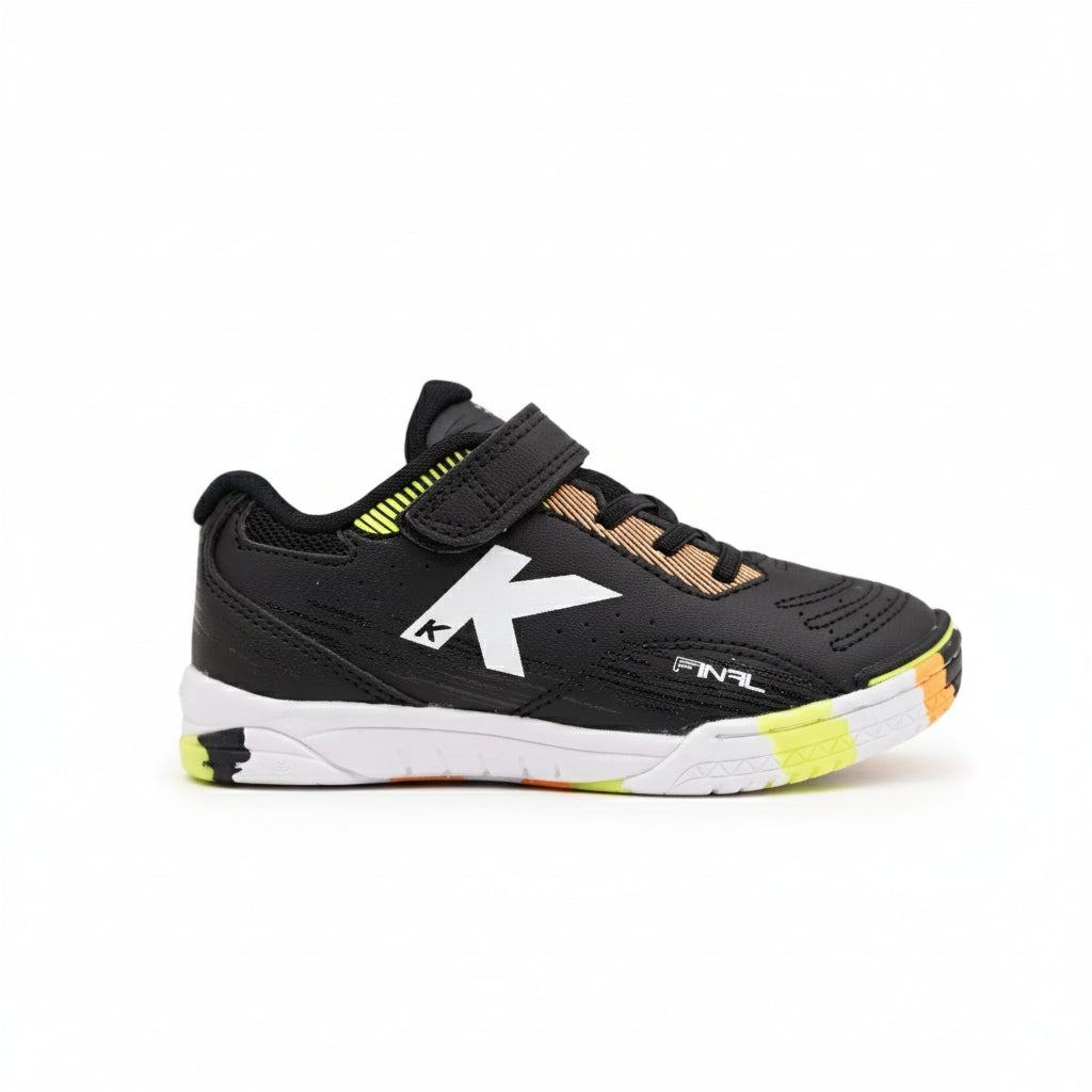 ZAPATILLAS DE FÚTBOL SALA DE NIÑO FINAL ELASTIC INDOOR NEGRO
