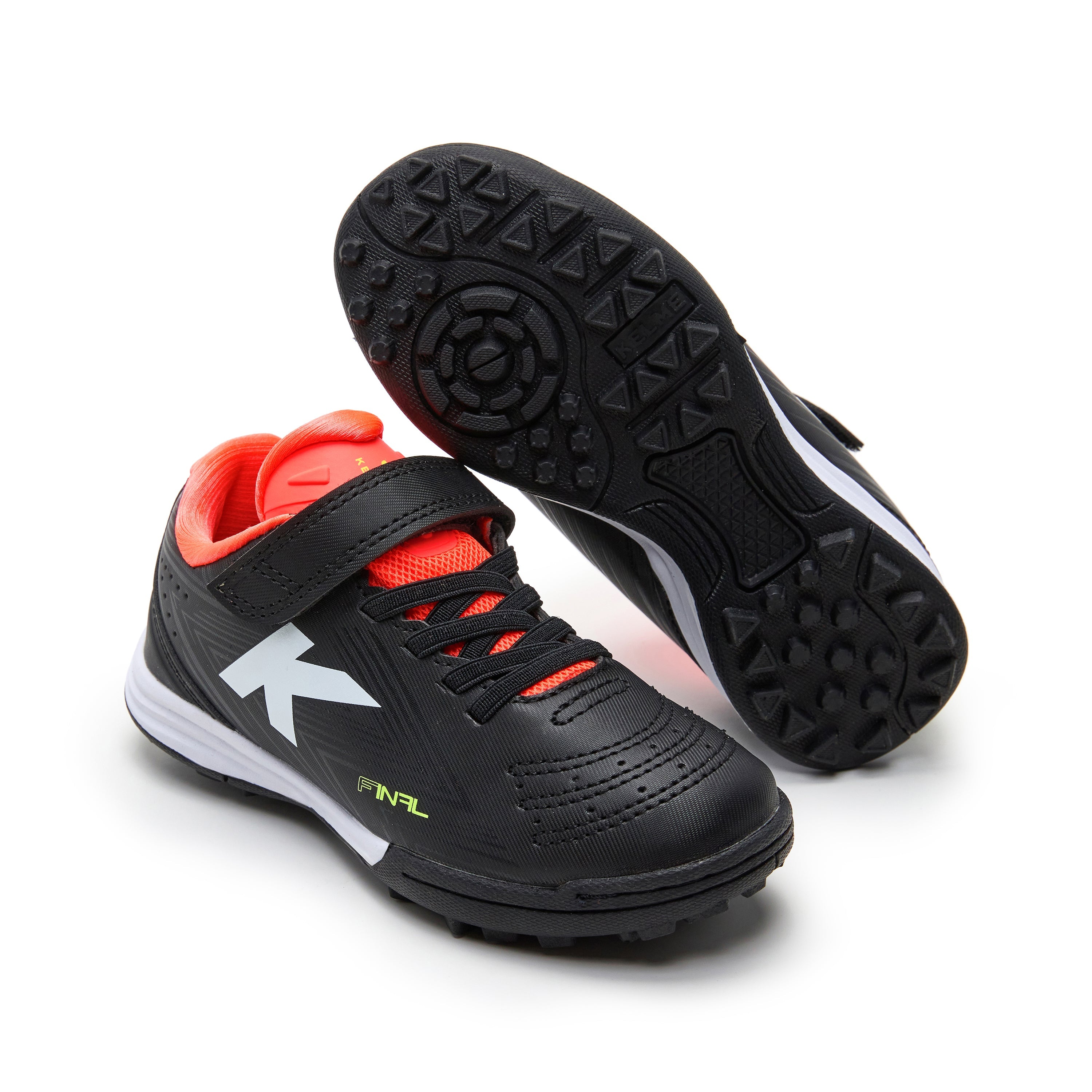 BOTAS DE FÚTBOL KIDS FINAL ELASTIC TURF NEGRO