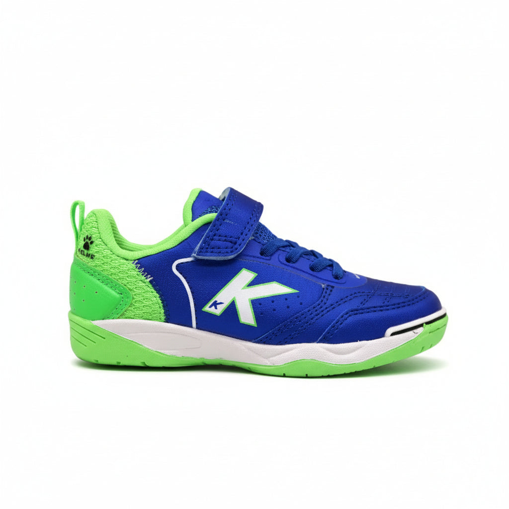 ZAPATILLAS DE FÚTBOL SALA DE NIÑO GOLEIRO ELASTIC INDOOR AZUL-VERDE