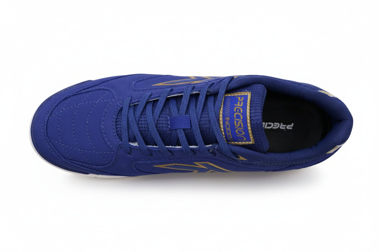 ZAPATILLAS DE FÚTBOL SALA PRECISION AZUL-ORO