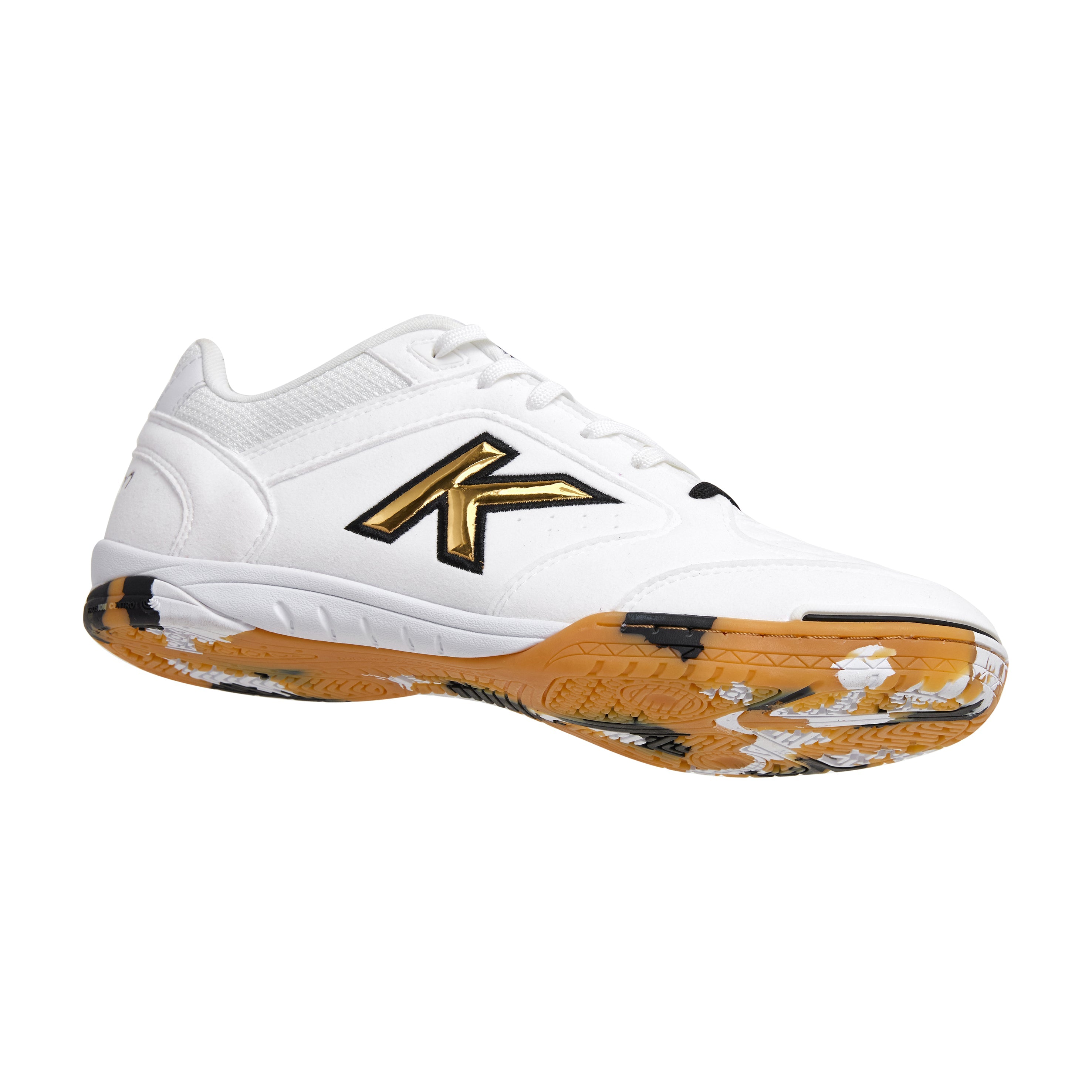 ZAPATILLAS DE FÚTBOL SALA SPECIAL PLAYER PRECISION BLANCO DORADO NEGRO