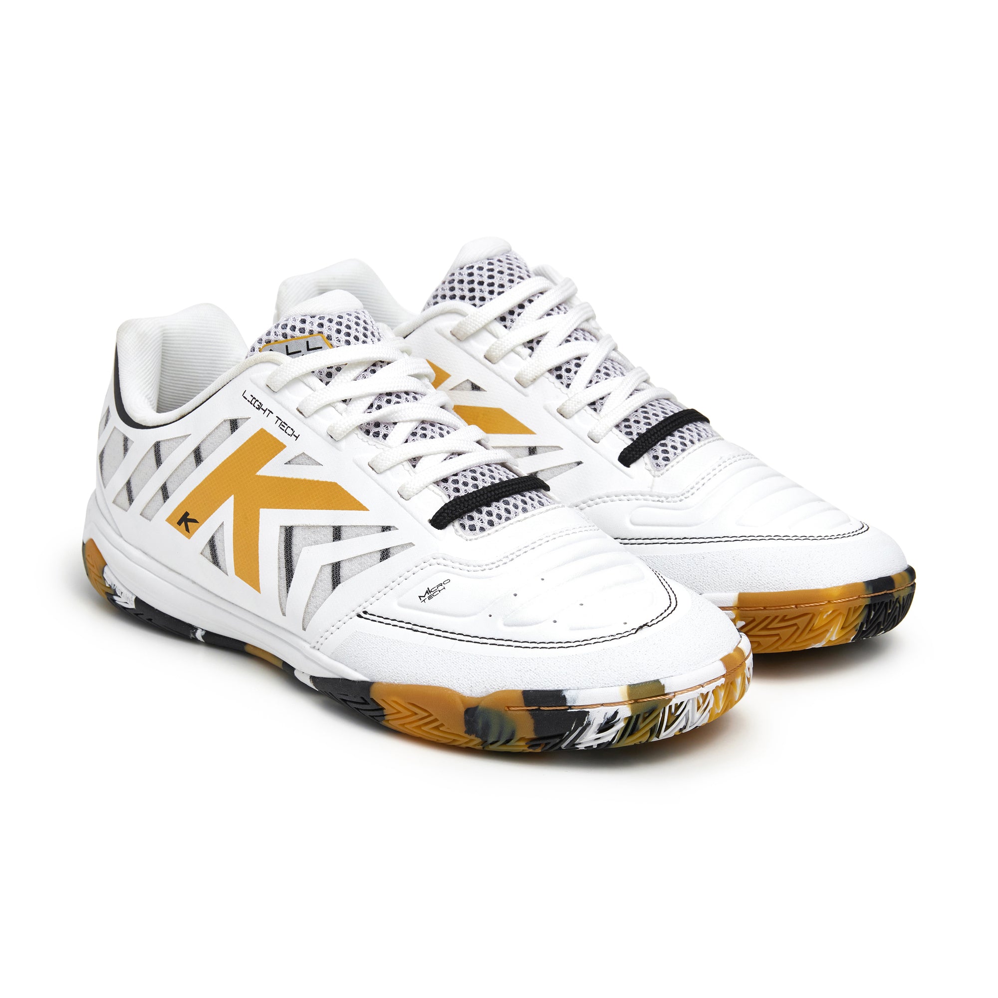 ZAPATILLAS DE FÚTBOL SALA ALL IN SPECIAL PLAYER BLANCO Y ORO Y NEGRO