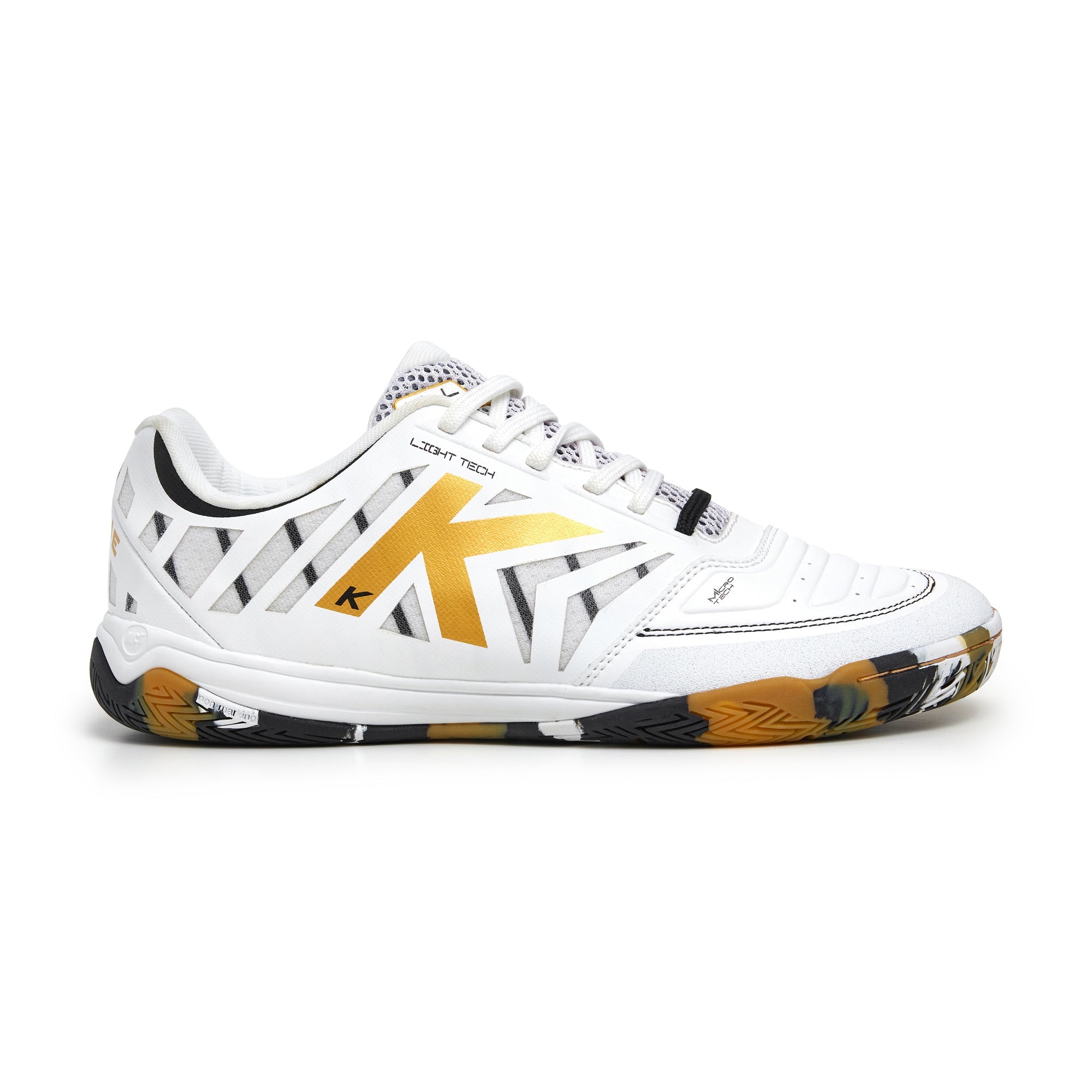 ZAPATILLAS DE FÚTBOL SALA ALL IN SPECIAL PLAYER BLANCO Y ORO Y NEGRO