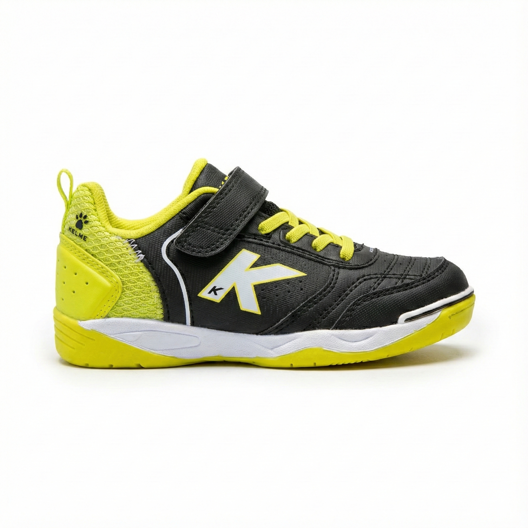ZAPATILLAS DE NIÑO GOLEIRO ELASTIC INDOOR NEGRO-LIMA