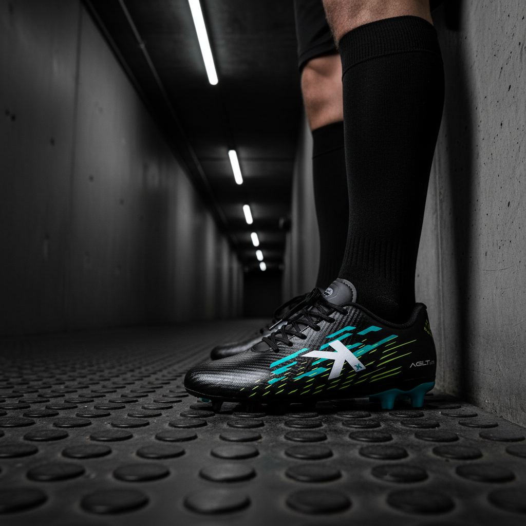 Botas de Fútbol KELME Agility Lite en tœnel de vestuarios