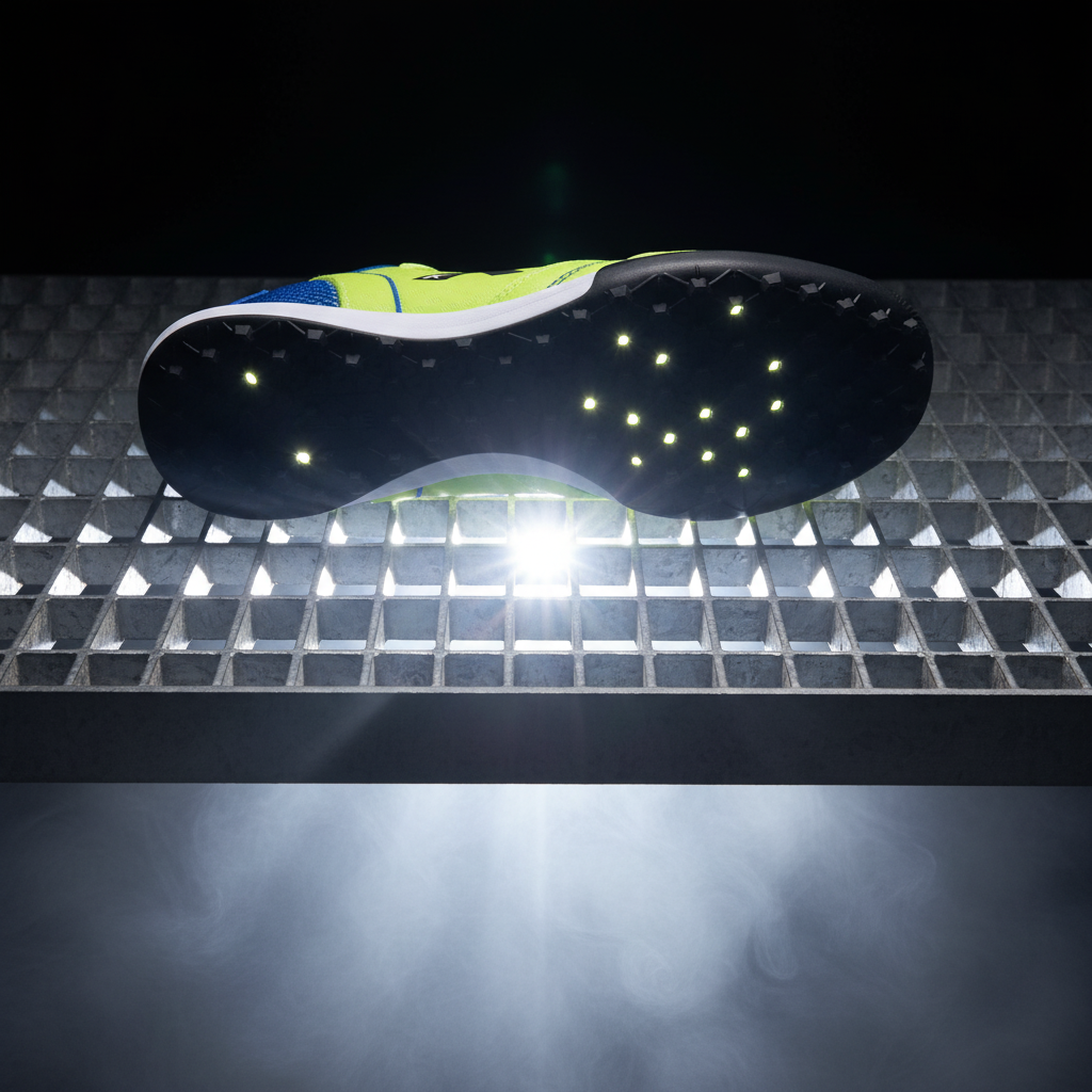 Botas Goleiro Turf Lima sobre rejilla met‡lica