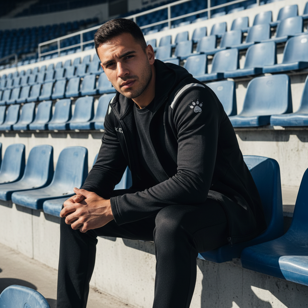 Chaqueta de Chándal Road negro en grader’o de estadio