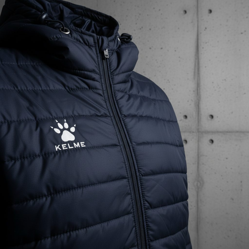 Chaqueta ligera Snow marino en muro de hormig—n brutalista