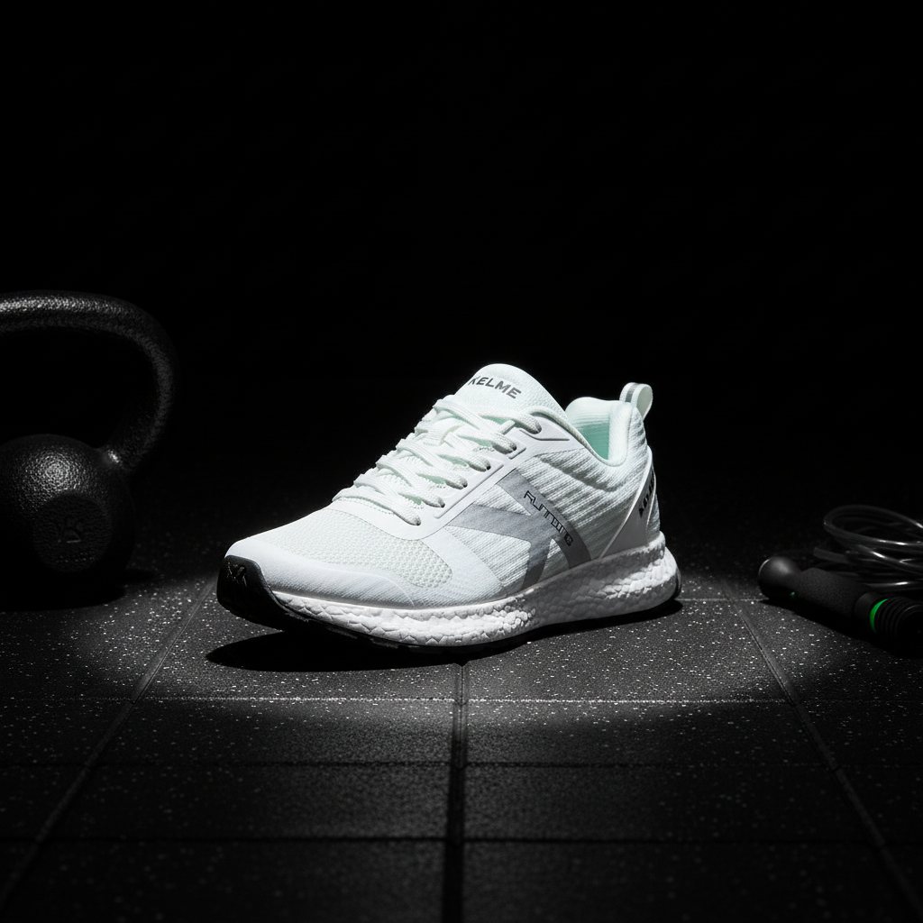 Zapatillas K-Rookie sobre suelo de caucho de gimnasio