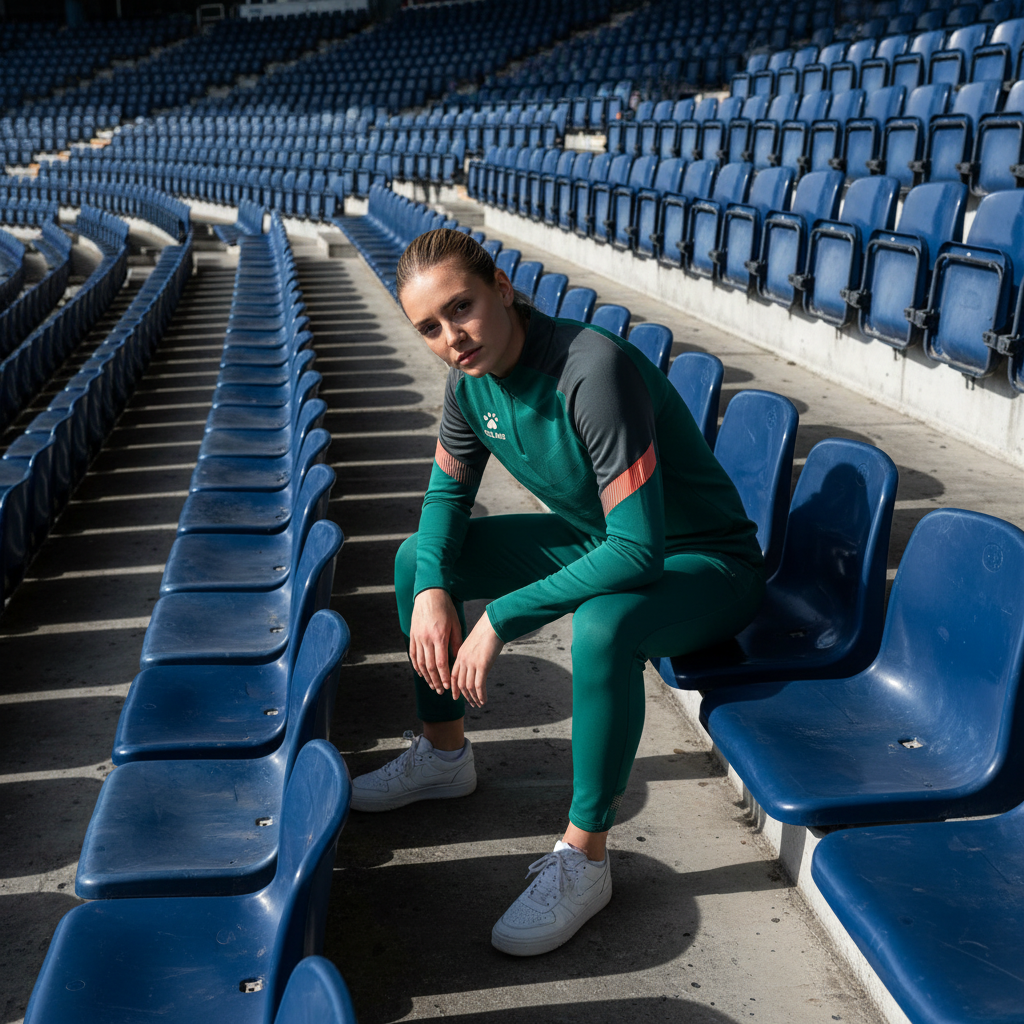 Sudadera KELME Warrior Verde en grader’o de estadio
