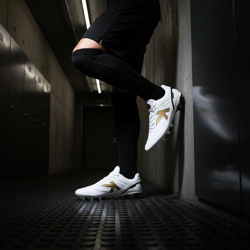Botas de Fútbol Selecta MG en tœnel de vestuarios
