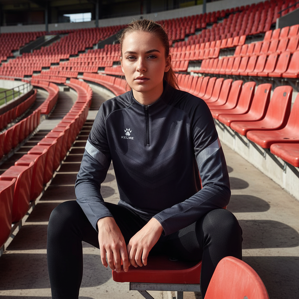 Sudadera KELME Warrior Gris en grader’o de estadio