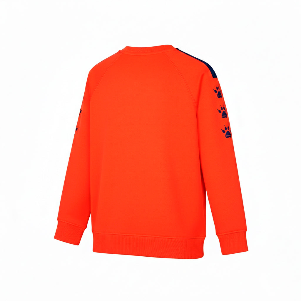 SUDADERA INFANTIL LINCE NARANJA Y AZUL
