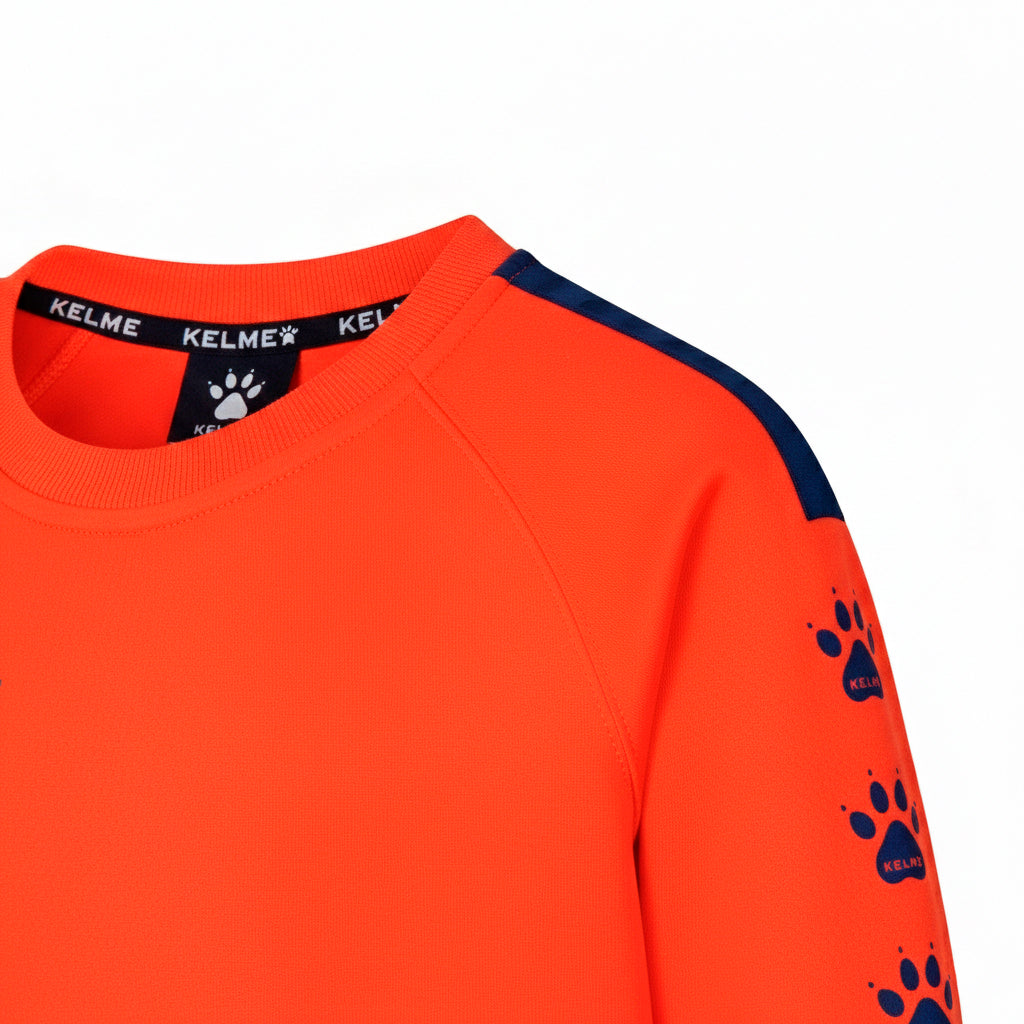 SUDADERA INFANTIL LINCE NARANJA Y AZUL