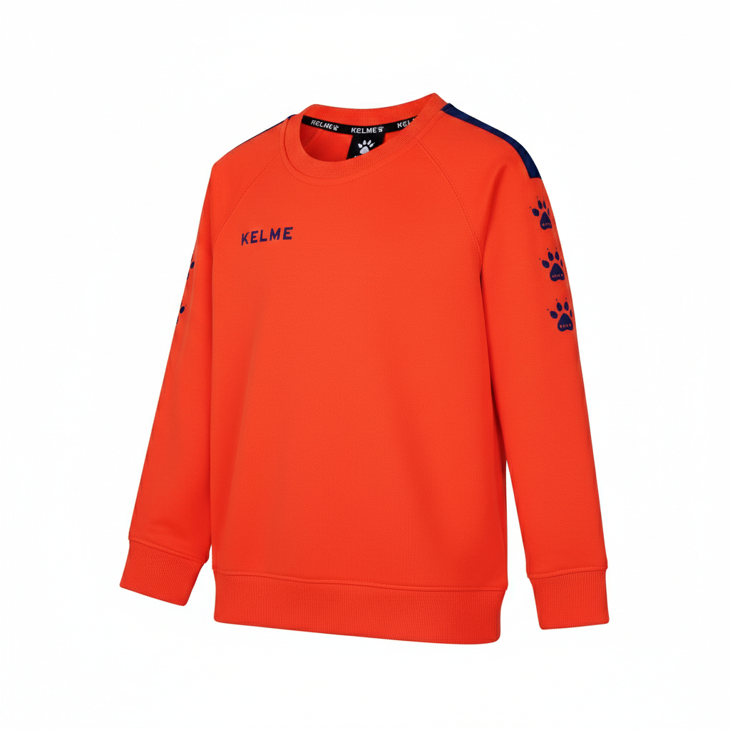 SUDADERA INFANTIL LINCE NARANJA Y AZUL