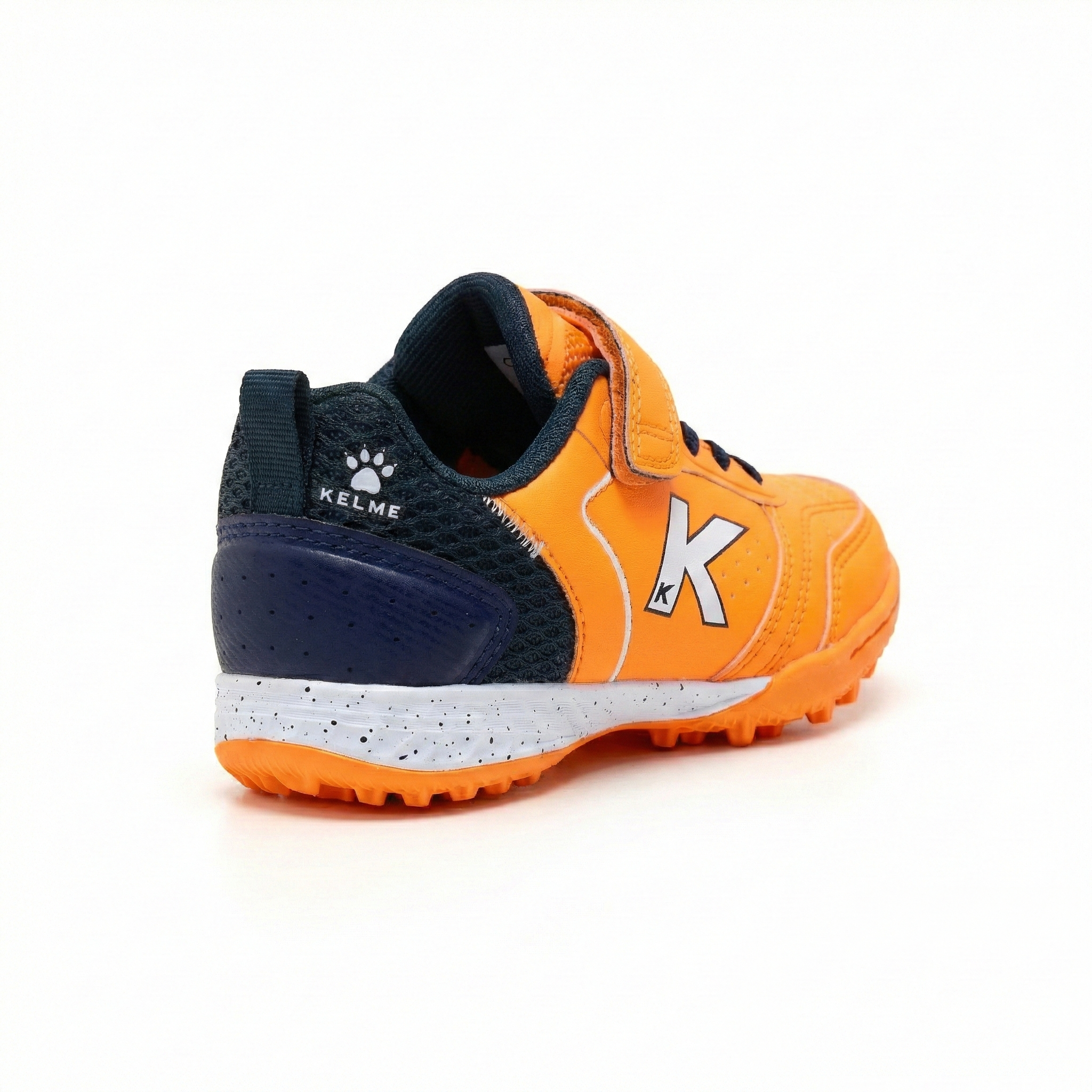 ZAPATILLAS DE NIÑO GOLEIRO TURF ELASTIC NARANJA Y AZUL