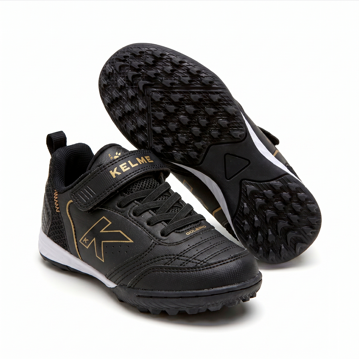 ZAPATILLAS DE NIÑO GOLEIRO TURF ELASTIC NEGRO