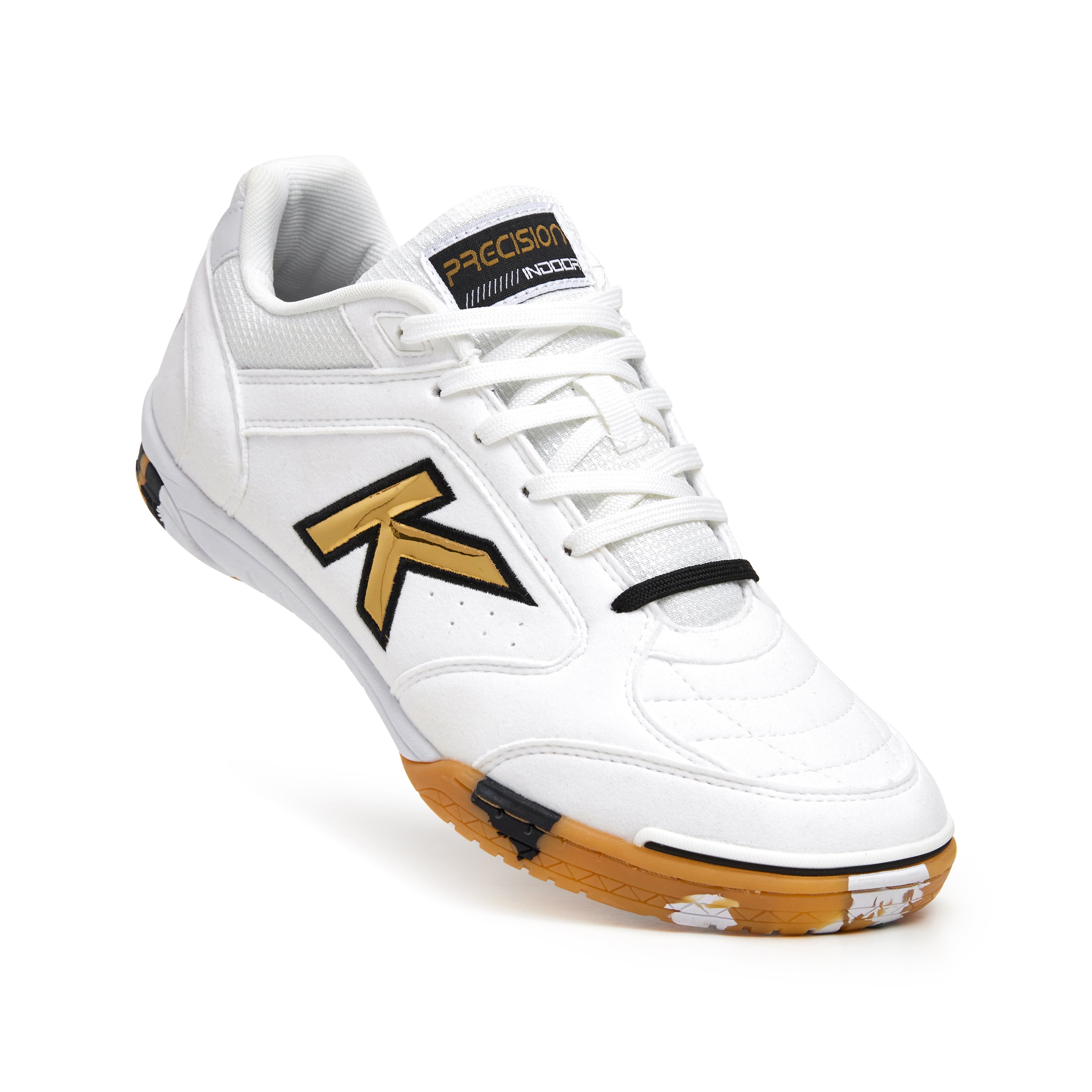 ZAPATILLAS DE FÚTBOL SALA SPECIAL PLAYER PRECISION BLANCO DORADO NEGRO