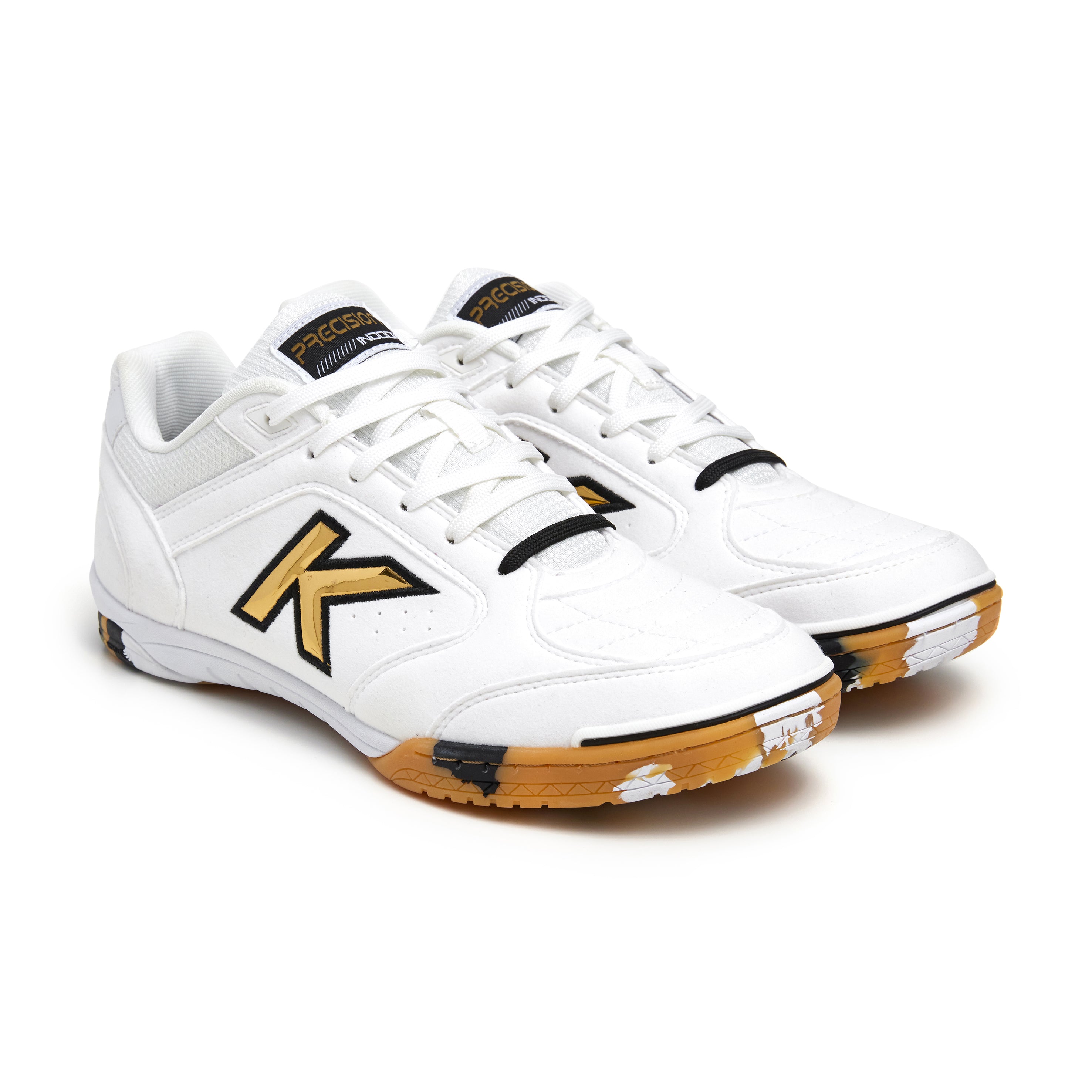 ZAPATILLAS DE FÚTBOL SALA SPECIAL PLAYER PRECISION BLANCO DORADO NEGRO