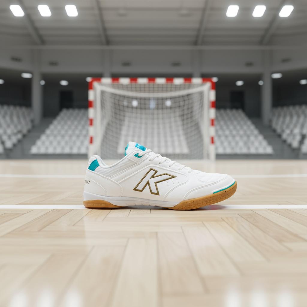 ZAPATILLAS DE FÚTBOL SALA PRECISION BLANCO DORADO AQUA