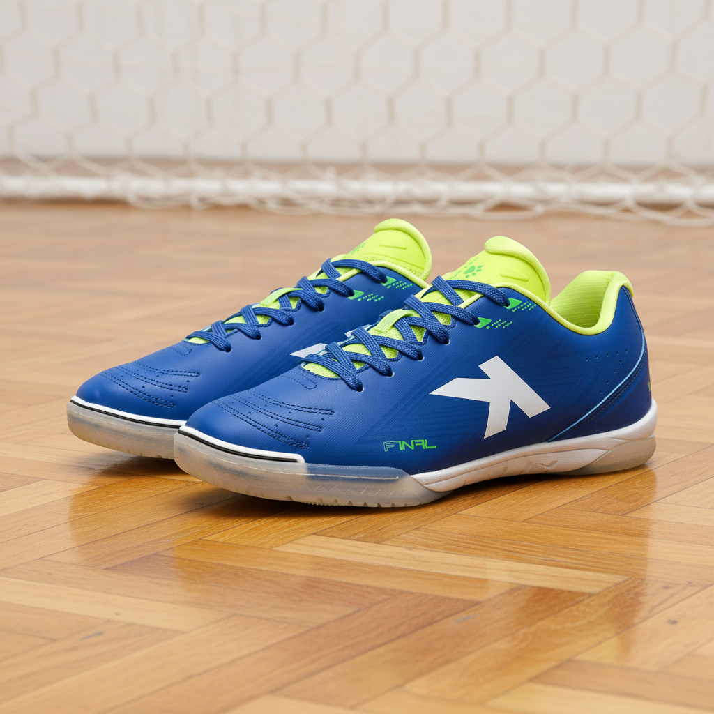 Zapatillas de Fútbol sala Final Indoor con red de porter’a de fondo