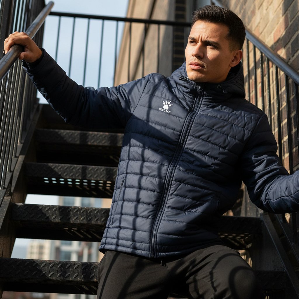 Chaqueta ligera Snow marino en escaleras met‡licas
