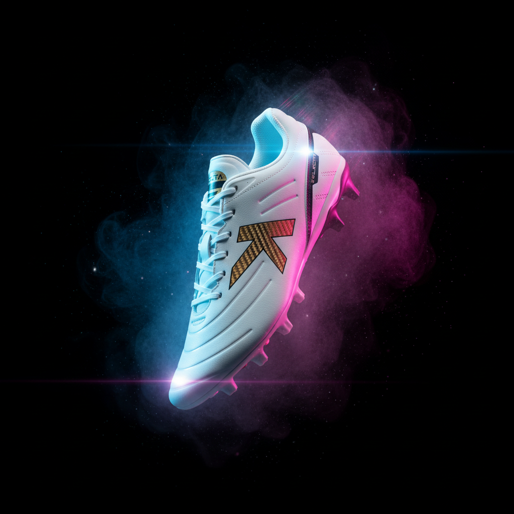 Botas de Fútbol Selecta MG con humo y luces cyberpunk