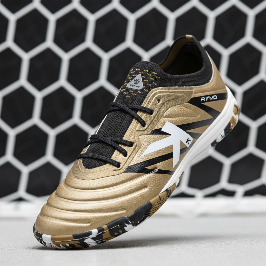 Zapatilla de Fútbol sala Ritmo Oro con red de porter’a