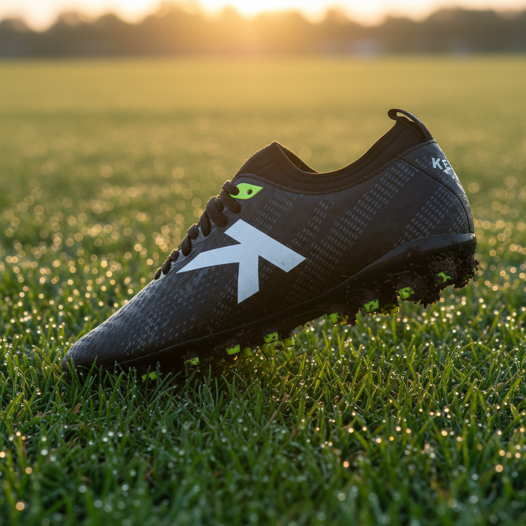 Botas de Fútbol Pulse negro sobre cŽsped natural con roc’o